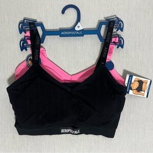 Aeropostale Black and Pink Sports Bras (2 Pack)